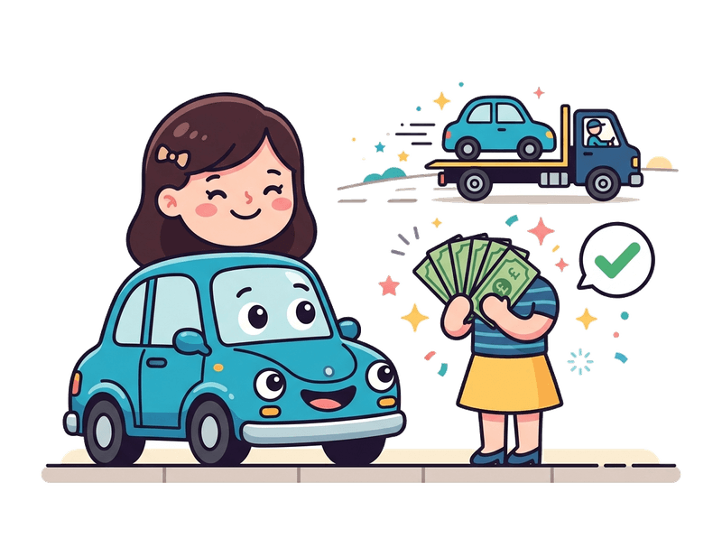 Step 4: Get Paid — Bank transfer on collection in Greenwich. No waiting, no chasing. The money is yours before we drive away with your old car.
