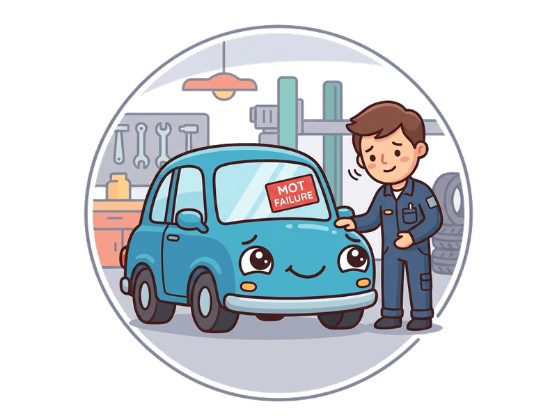 MOT Failure Car Collection service illustration